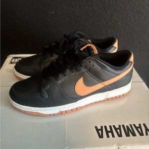 Nike Dunk Low Men’s Sneakers in Black and Orange Peel